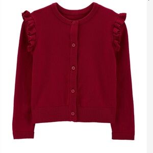 Carter's Red Cardigan Button Up Sweater